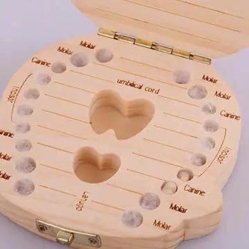 Wooden Teeth Organiser Keepsake Box