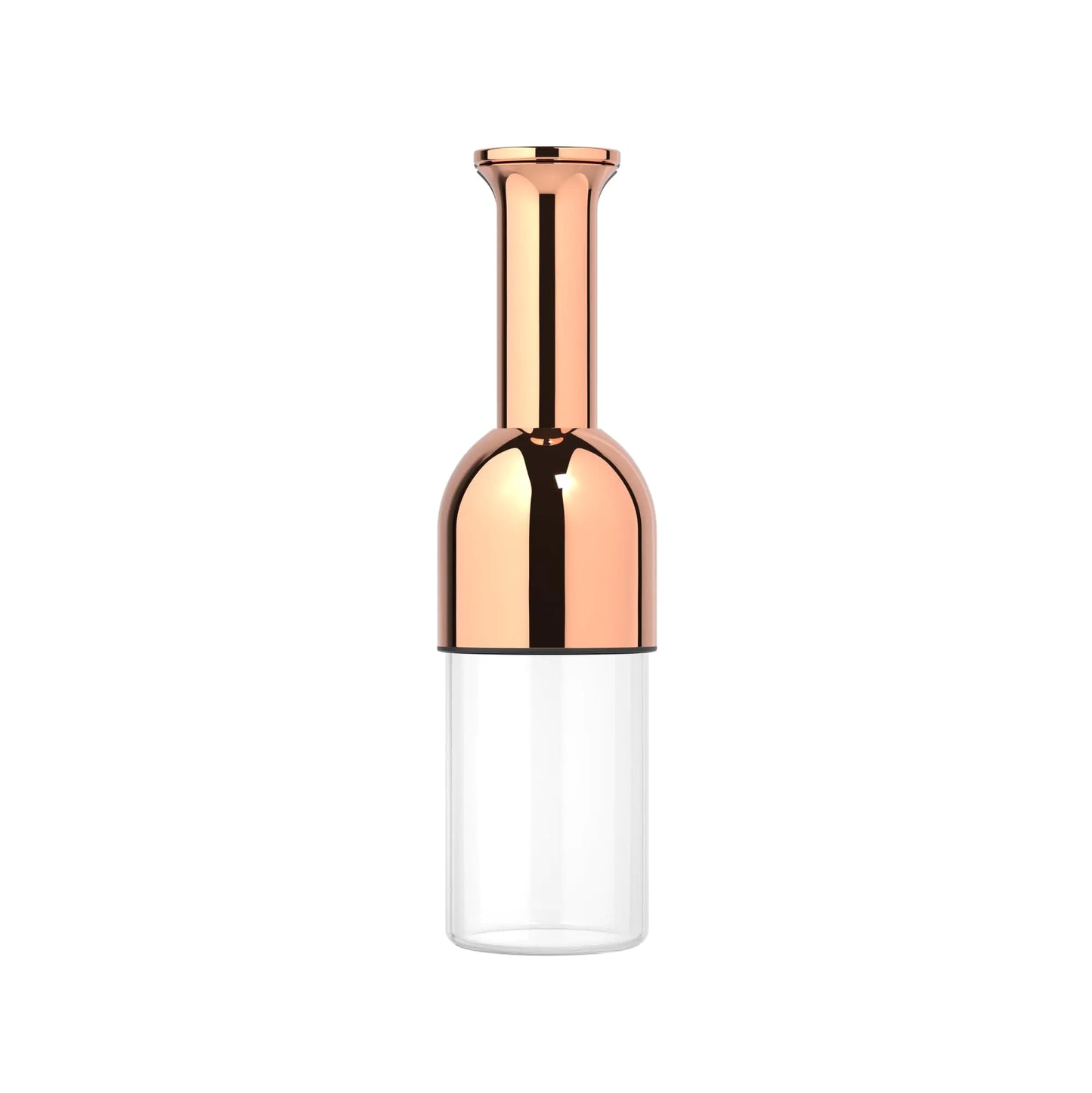 eto wine decanter in copper: mirror finish